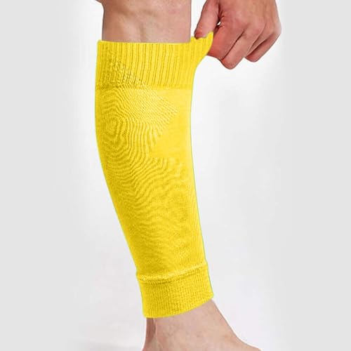 COUVER Unisex Long Leg Compression Sleeves - color: Yellow, size: Medium