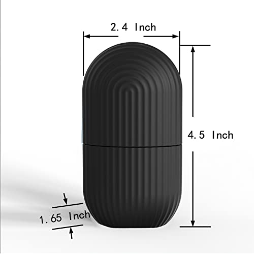ice face roller, ice mold for face and Eyes, Reusable Massage Silicone Beauty Tool, Naturally Conditioning And Skin Care, De-Puff Eye Bags, Reduce Migraine Pain (Black) - color: Black