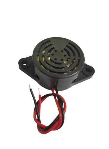 DC 3-24V Electronic Buzzer Alarm Sounder Continuous Beep 4Pcs (Black) SFM-27-I