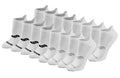 Saucony Women's RunDry Performance Heel Tab Athletic Socks, Available in S-L (8, 16, 24 Pairs) - color: Basic White (16 Pairs), size: Small