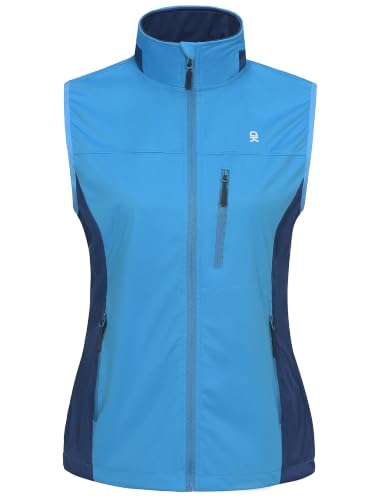 Little Donkey Andy Women's Lightweight Vest Windproof Sleeveless Jacket - color: Blue, size: X-Small