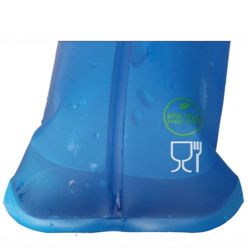 100ml TPU Soft Flask, Collapsible Water Bottle for Running Vest Hydration Pack, 1 Pack(Dark blue) - color: Dark blue