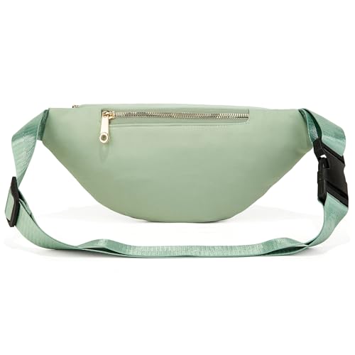 Fanny Pack Crossbody Bags for Women, Waist Pack Belt Bag Cross Body Purse for Running Sports Travel Hiking - Light Green - color: D Light Green