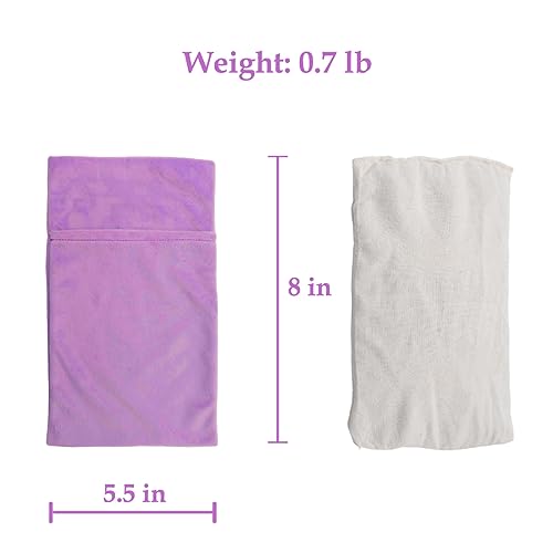 Microwavable Heating Pad, Moist Heat Pad for Pain Relief, Cramp, Menstrual, Tension and Stress, Heat Compress Wrap for Neck, Back, Shoulder, Muscle, Abdomen, Joint (1 S Purple) - style: 1 S Purple