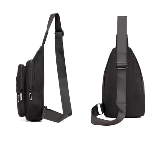 AOSTIHOT Crossbody Sling Bag Small Sling Backpack for Women, Chest Daypack Crossbody Shoulder for Travel Sport Running Hiking - color: G Black