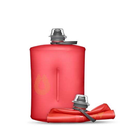 HydraPak Stow Collapsible Water Bottle (350ml, 500ml, 1L) - color: Redwood, style: 32oz/1L