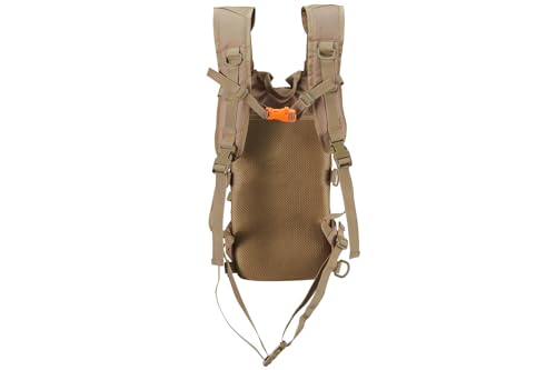 Lancer Tactical Lightweight Nylon Hydration Backpack - Ideal for EDM Music Festivals, Hiking, Running, Cycling, Airsoft, Hunting, and Climbing - color: Coyote Brown