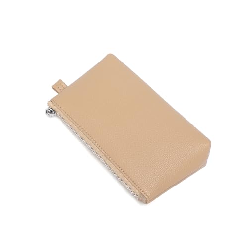 Small Makeup Bag for Purse, Leather Cosmetic (Sandy) - color: PU/Sandy