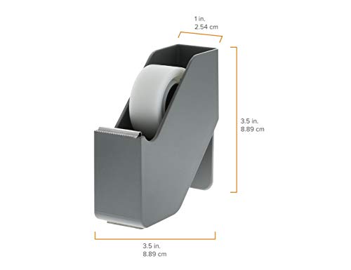 Bostitch Office Konnect Tape Dispenser with Premium Single-sided Tape, Sticks to Desk, Gray (KT-TAPE-GRAY) - color: Gray