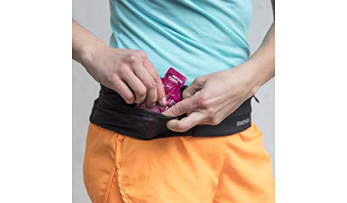 Nathan Zipster Running Belt for Men and Women, Bounce Free Waist Pack, Running Fanny Pack Women, Pockets with Zippers, Fits All iPhones - color: Black, size: X-Large