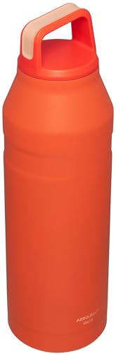 Stanley IceFlow Cap and Carry Water Bottle | Wide Mouth Twist Lid | Lightweight & Leakproof for Travel & Sports | Insulated Stainless Steel | BPA-Free - color: Tigerlily, style: 50 Oz