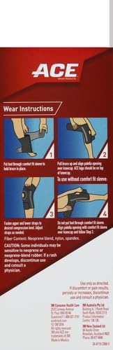 ACE Adjustable Knee Brace, Provides Support & Compression to Arthritic and Painful Knee Joints - size: 1 Count (Pack of 1)