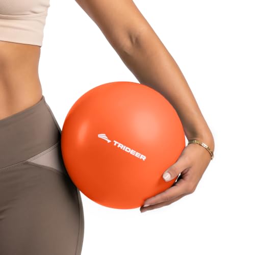 Trideer 9 Inch Pilates Ball with Inflation Straw, Small Exercise Yoga Ball - color: Orange
