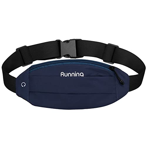 Long Keeper Running Reflective Belt Women Men Sport Walking Waist Pack Phone Holder Travelling Hiking Workout Gym Fanny Pack (Blue) - color: Blue