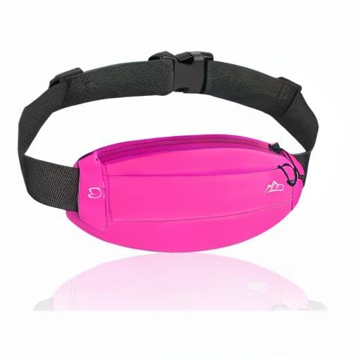 Running Fanny Pack Whole Bag Reflective, Running belt for Women &Men,Sweatproof Phone Holder Workout, Running Waist Pack(rose) - color: rose