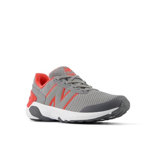 New Balance Kids' 1440 V1 Lace-up Running Shoe - color: Slate Grey/Blast Red, size: 1 Wide Little Kid