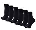 Mid-Crew Compression Socks | Half-Cushion | Dr Motion ( 6 Pairs ) - color: Solid Black