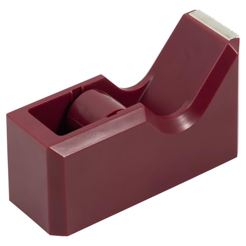 JAM PAPER Colorful Desk Tape Dispensers - Burgundy - Sold Individually - color: Burgundy, size: Pack of 1