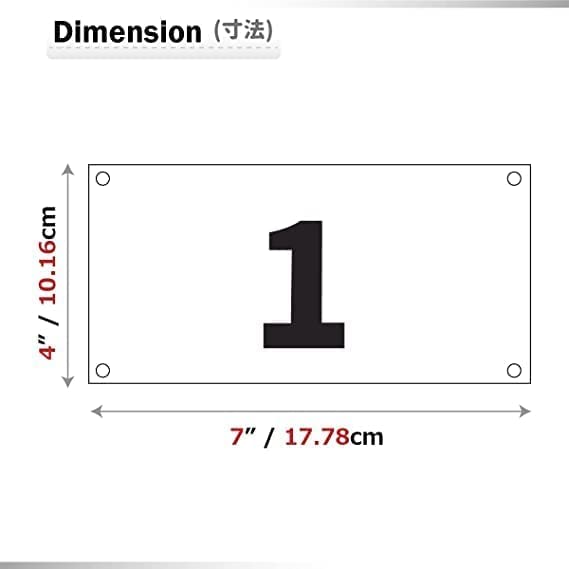 Running Race Bibs Large Numbers with Safety Pins for Marathon Race Events- Tyvek Tearproof Waterproof - color: 1-100 Number