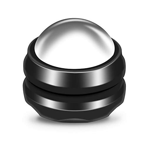 Flyfan Cold Massage Roller Ball, Small Gift for Teens, Men, Women, Boyfriend, Husband, Fitness Lovers, Stocking Stuffers,Handheld Muscle Roller Ball for Neck, Shoulders, Back, Calves & Feet - color: Black