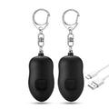 Personal Safety Alarm for Women,2Pack 130dB Self Defense Keychain - color: Black+Black