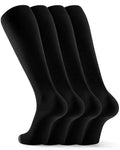FITRELL 15-20mmHg Compression Socks for Women & Men 4 Pairs - color: Black*4, size: XX-Large