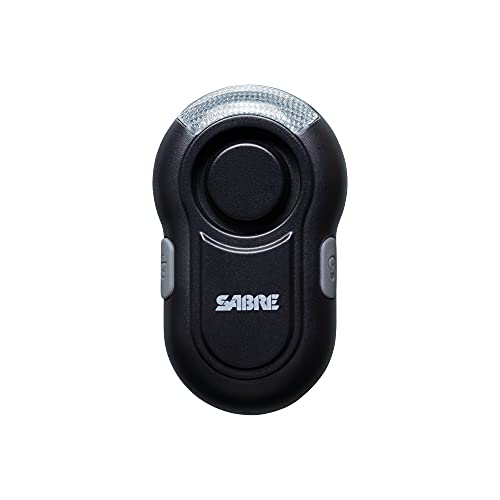 SABRE 2-in-1 Clip-On Personal Alarm With LED Safety Light, 120dB Alarm, Audible Up To 1,300-Feet (395-Meters), 3 Light Modes (Always On, Slow Flash and Fast Flash), Weatherproof