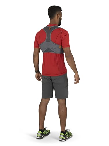 Osprey Duro LT Men's Running Hydration Vest with Hydraulics Soft Flasks - color: Phantom Grey/Toffee Orange
