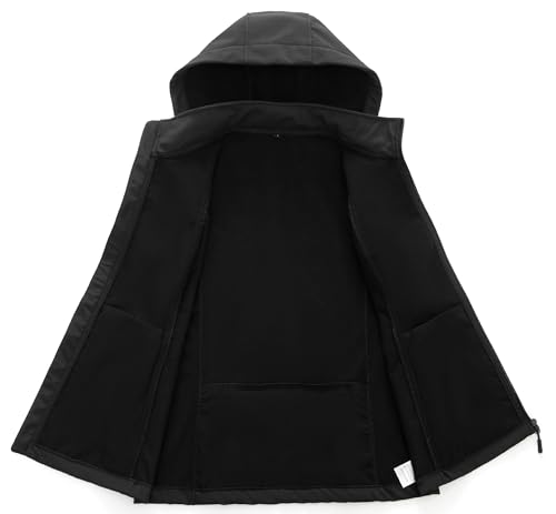 KVE Women's Windproof Waterproof Lightweight Softshell Vest - color: Black, size: Small