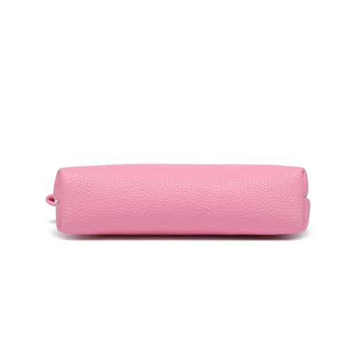 Small Makeup Bag for Purse, Leather Cosmetic (Azalea Pink) - color: PU/Azalea Pink