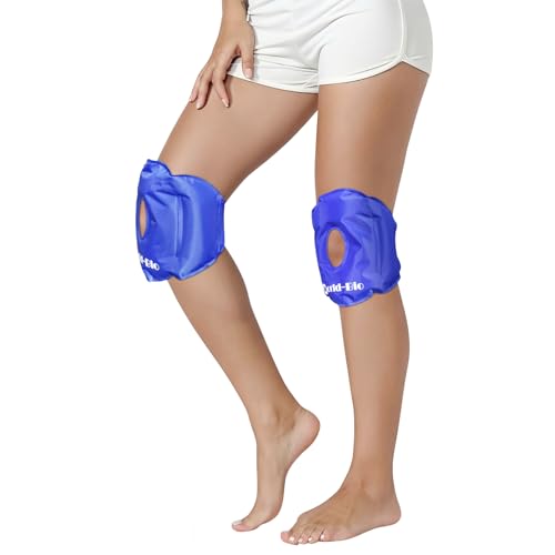 WORLD-BIO 2 Pcs Knee Ice Pack Wrap, Reusable Ice Pack for Knee Pain Relief