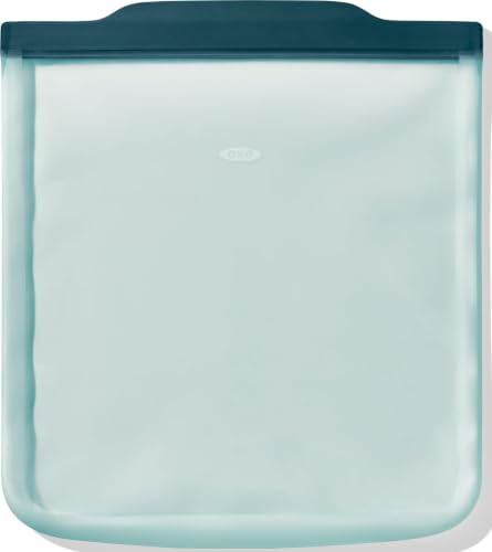 OXO Good Grips Silicone Reusable Bag - Gallon Bag (128 oz), Lagoon - color: Lagoon, size: Gallon (128 oz)