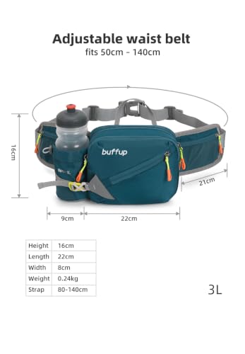 Lightweight Sports Fanny Pack with Bottle Holder,Waist Pack for Hiking,Running,Cycling & Outdoor Adventures (Blue) - color: Blue