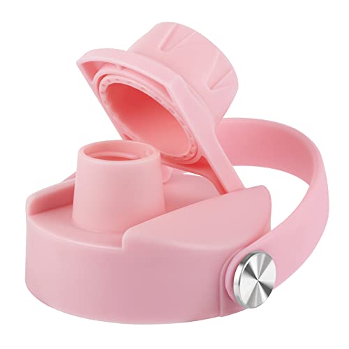 Lid for Hydro Flask 32 40 oz Wide Mouth, Replacement Lids Compatible with Hydro Flask Wide Mouth Water Bottle, Top Spout Lid with Handle, Wide Mouth Lid Chug Cap Accessories - color: Light Pink - 1 Pack