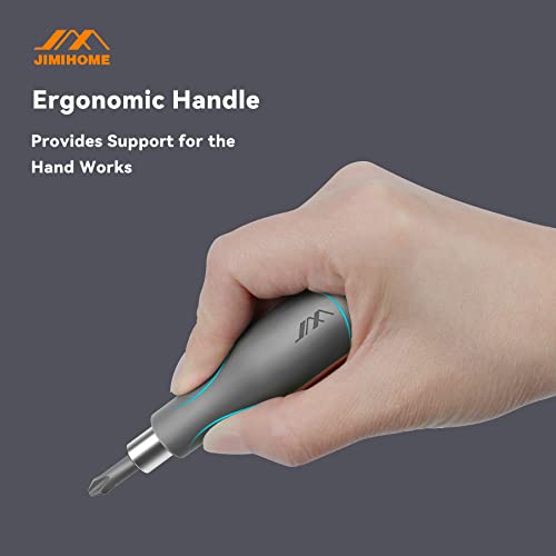 JIMIHOME POP to GO Mini Screwdriver Set 23-Pieces Hobby Repair Set DIY PC Hardware Electronic Devices Repair Bike Home Machine Door Window Portable Compact 1/4 in. (6.35 mm) Bits Set