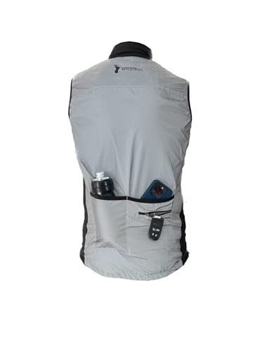 ReflecToes Reflective Running Vest, Hi Vis Cycling Vest, Motorcycle Gilet - size: Large, style: Deluxe