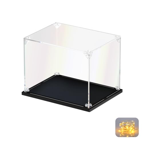 KOLIPI Acrylic Display Case for Collectibles, Clear Display Box 8x6x6 inch - size: 8 x 6 x 6 inches