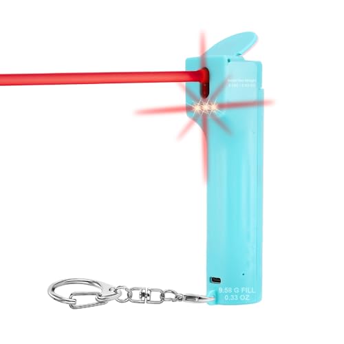 Self Defence Personal Alarm Set 3-in-1 for Women,pepper gel bottle with 130 dB Siren & Strobe Lights,UV Marking Dye & Flip-top Safety Cap protect for lady keychain set,USB charge (Green) - color: Green