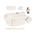 Rexmore Quilted Puffer Diaper Fanny Pack, Crossbody Mom Purse, Off White - color: Off White