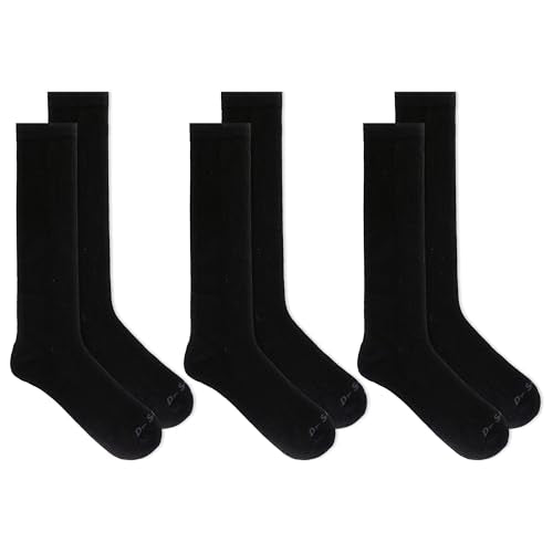 Dr. Scholl's Men's Athletic & Work Compression Over the Calf Socks - 1 & 3 Pair Packs - Fatigue Relief - color: Black (3 Pairs), size: 7-12