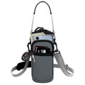 Crossbody Water Bottle Holder with Strap, Phone Pocket(Gray, 32, Ounces) - color: Gray
