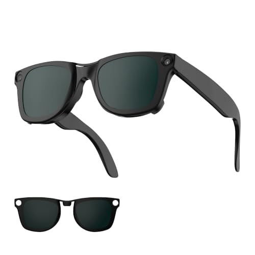 HIBLOKS Polarized Clip-on for Ray-Ban Meta Wayfarer (Large 53-22, Green) - size: Large, Green, Matte Black Frame