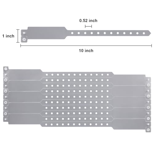 100pcs Vinyl Wristbands, Disposable Waterproof Wristbands(Color : Gray) - color: Gray