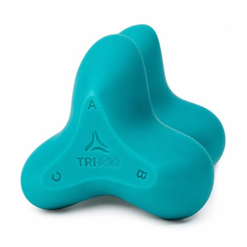 Trigger Point Massager for Neck and Shoulder Pain, Occipital Release Tool - color: Teal