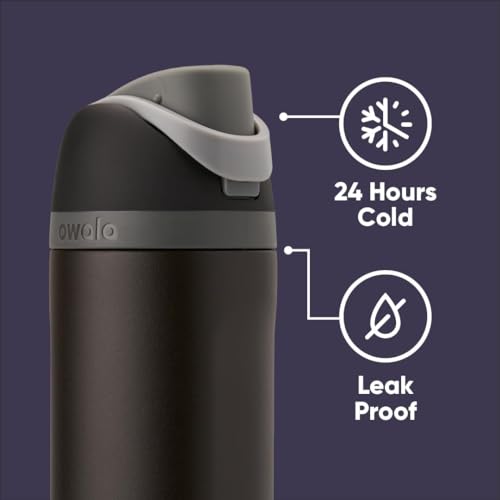 Owala Marvel FreeSip Stainless Steel Water Bottle 24 oz Black Panther - color: Black Panther, size: 24 Ounces