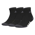 adidas Cushioned 3.0 3-Pack Quarter Socks - color: Black/Olive Strata Green/Wonder Alumina Grey/3/Color