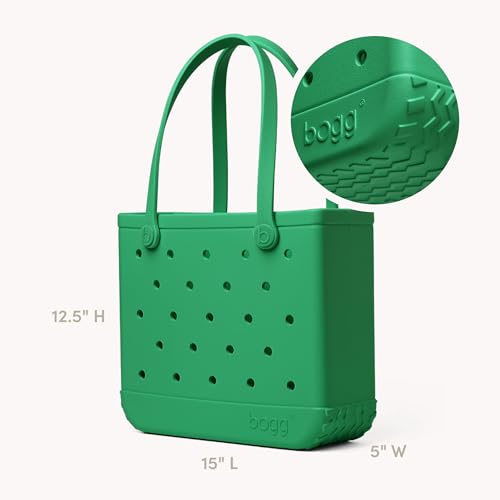 BOGG BAG Medium Tote – 15” x 12.5” x 5” – Essential Bags for Beach, Pool, Boat, Sports, Tailgating, Cruise, Travel - color: Green With Envy
