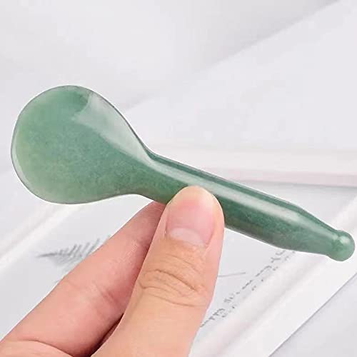 Jade Gua Sha Massage Tools Facial Tool Natural Green Gua Sha Anti Aging Facial Skin SPA for Rejuvenate Skin Anti-Wrinkle Anti Aging - style: C
