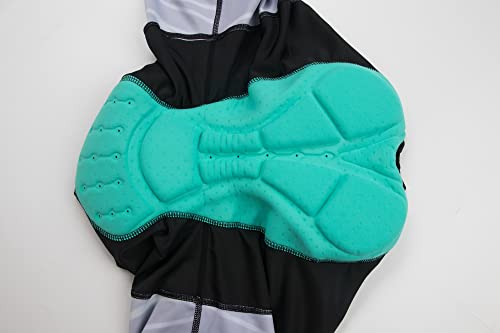 Coconut Ropamo CR Men's Cycling Jersey Set Road Bike Jersey Zipper Pocket Bib Shorts with 4D Padded Cycling Clothing Set - color: 1032, size: Medium