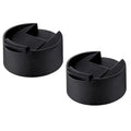 Flip Lid for Hydro Flask Wide Mouth 12 16 18 20 32 40 64oz Bottles - color: Black 2 Pack
